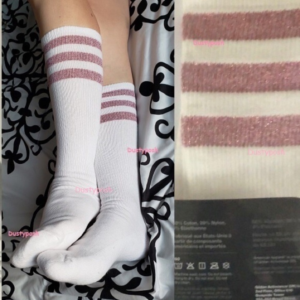 Cute American Apparel Knee High Socks Calf Length Retro Casual Gym Unisex White